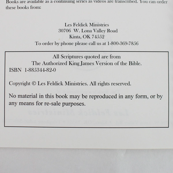 Through The Bible with Les Feldick Book 82 Transcript of Tape 82