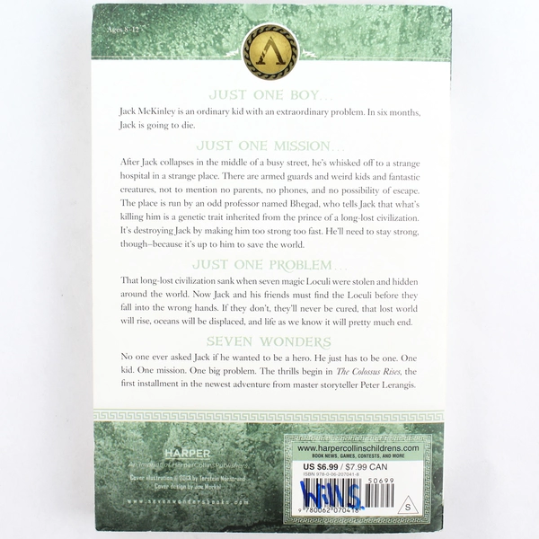 Seven Wonders The Colossus Rises 2013 Paperback by Peter Lerangis
