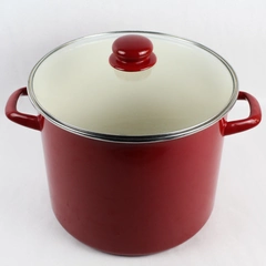 Unbranded Red Canning Pot With Rack 18 Quart 4.5 Gallon Capacity
