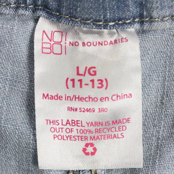 No Boundaries Blue Denim Jumpsuit Size Juniors Size Large 11-13