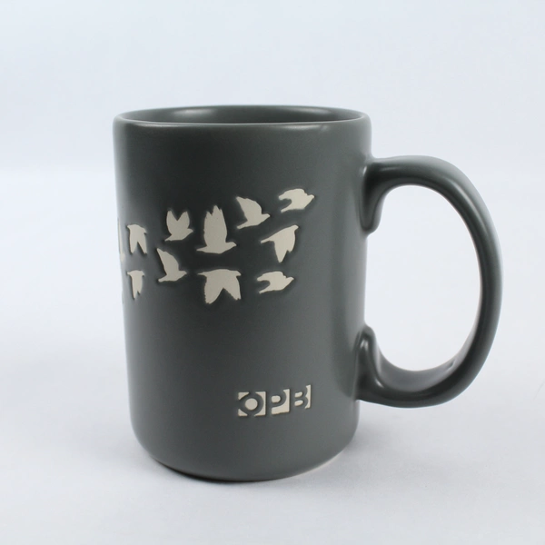 Oregon Public Broadcasting 25th Oregon Field Guide Gray Coffee Mug Birds