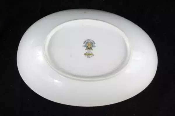 Vintage Noritake Janice 5814 Oval Vegetable Bowl Dish Japan Gray Gold Floral