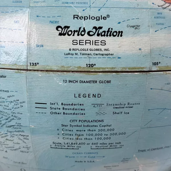 Replogle World Nation Series 12” diameter Globe Made in USA
