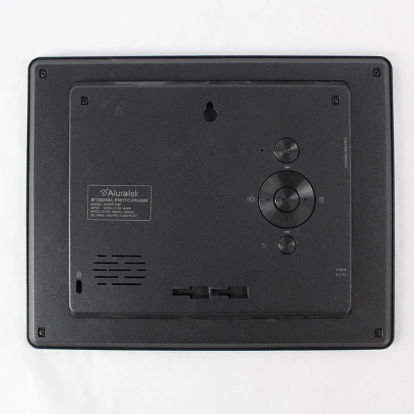 Aluratek Model ADPF08SF 8-Inch Digital Photo Frame Black Tested & Working