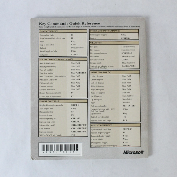 Microsoft Combat Flight Simulator WWII Europe Series Pilot's Manual 1998 PB