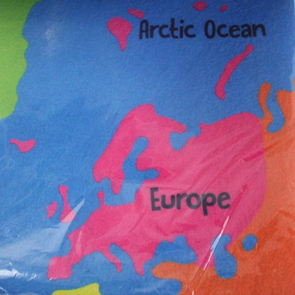 Lot of 2 Horizon Group Felt Maps Pre-K World & United States 24 Icons Each