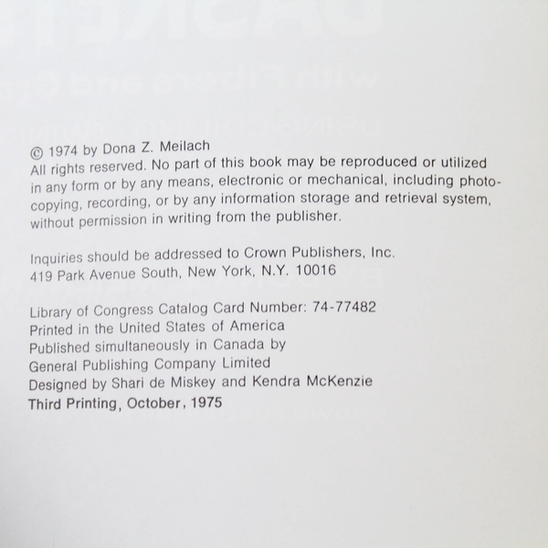 A Modern Approach to Basketry by Dona Z. Meilach 1975 Paperback