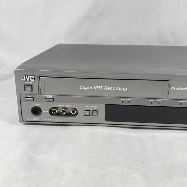 JVC SR-MV45U S-VHS ET VCR DVD Recorder Combo W/ Remote Untested