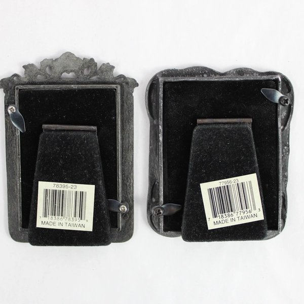 Lot of 2 Pewter Metal Picture Frame For 2” x 3”