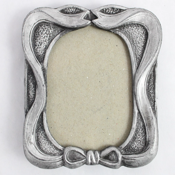 Lot of 2 Pewter Metal Picture Frame For 2” x 3”