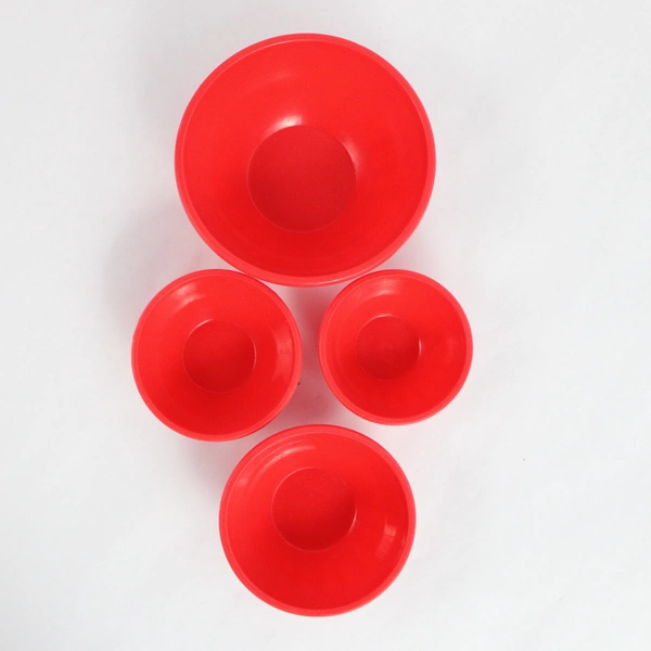 Set of 4 Michael Andrew Red Silicone Measuring Bowls