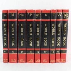 The World Book Encyclopedia Vols 12-20 Letters L-Z 1971 Red Hardcovers
