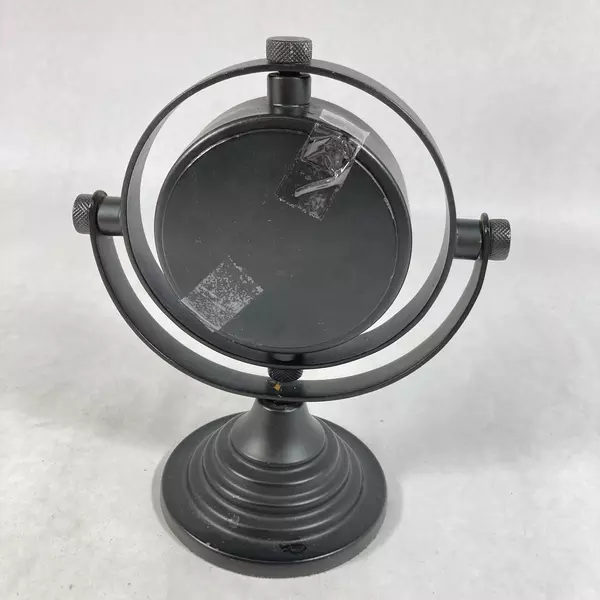 Vintage Cast Iron Swivel Desk Top Gyroscope Quart Movement Clock 7.5 Inch