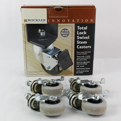 Rockler Innovation Total Lock Swivel Stem Casters 1/2 Inch Diameter Stem 