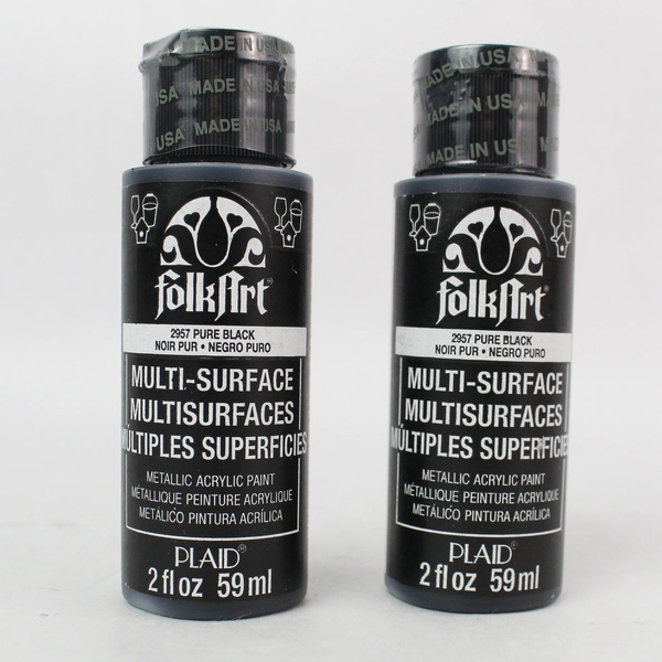Lot of 6 FolkArt Multi-Surface Acrylic and Enamel Paint Multiple Colors 2 fl oz