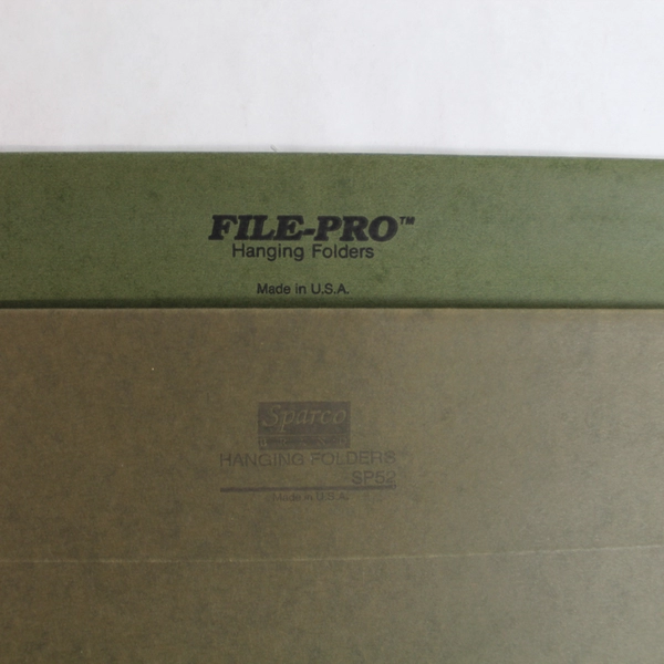 Lot of 25 Green Hanging File Folders Standard Size No Tabs Office Supplies