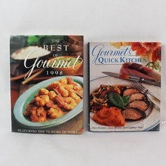 Lot of 2 Gourmet Cookbooks Quick Kitchen The Best Of Gourmet 1998 HC DJ