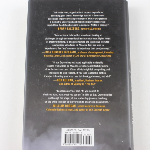 Win or Die by Bruce Craven Leadership Secrets from Game of Thrones HC