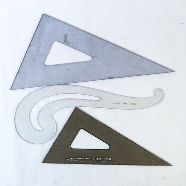 Lot of 8 Drafting Tools Koh-I-Noor Tacro K&E Triangle Curves Drawing Drafting