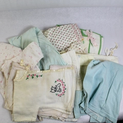 Lot of 10 Pre-Owned Infant Gowns for Crafts Fabric Cutters DIY Stains