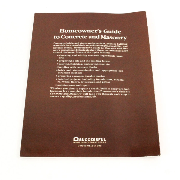 Homeowner's Guide to Concrete and Masonry Robert Scharff 1982 Paperback