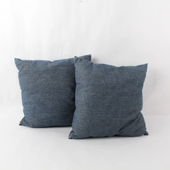 Set of 2 Denim Throw Pillows 20 X 20