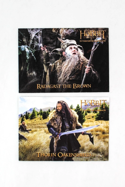 Lot of 2 Denny's Trading Cards The Hobbit An Unexpected Journey Radagast Thorin