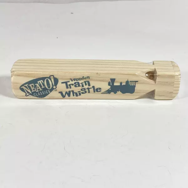 Lot of 3 Neato Classics Wooden Train Whistles NIP