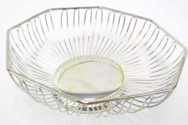 Davco Silver LTD Octagon Basket 7147 NIB New Fruit Counter Top Decor