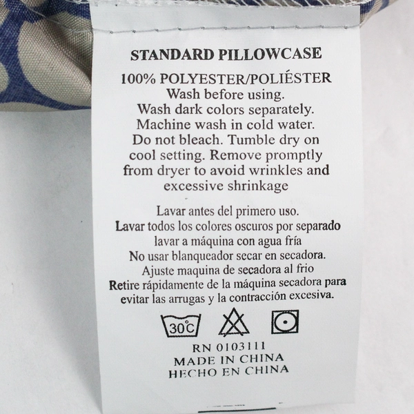 Set of 2 Pillowcases Purple Grey Dots Standard Size 100% Polyester Made in China