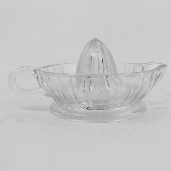 Clear Glass Citrus Juicer Reamer with Handle