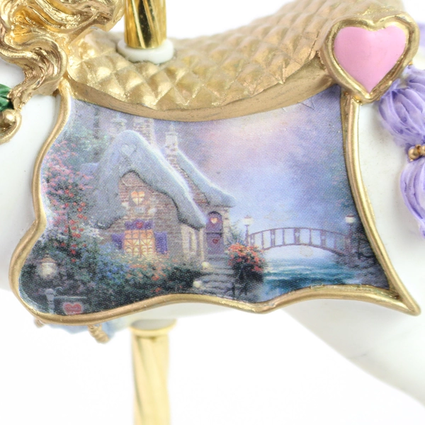 2002 Thomas Kinkade Carousel Collection Sweetheart Carousel 7.5"