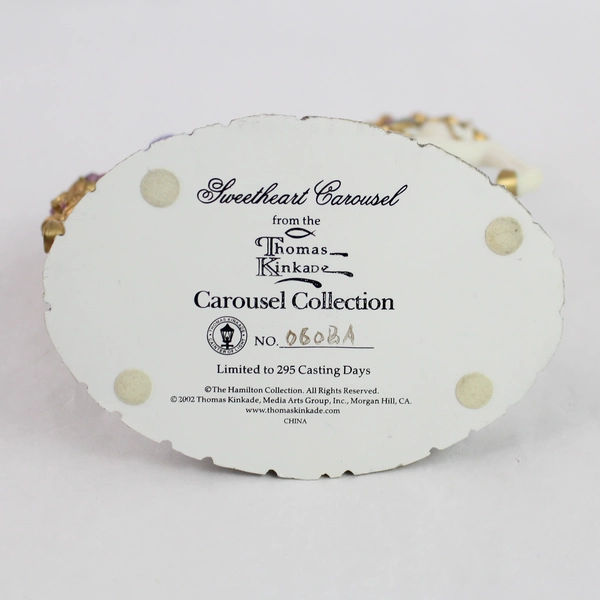 2002 Thomas Kinkade Carousel Collection Sweetheart Carousel 7.5"