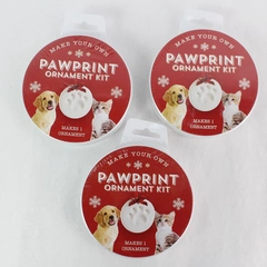 Lot of 3 Make Your Own Pawprint Ornament Kits Dogs Cats Sealed Packaging