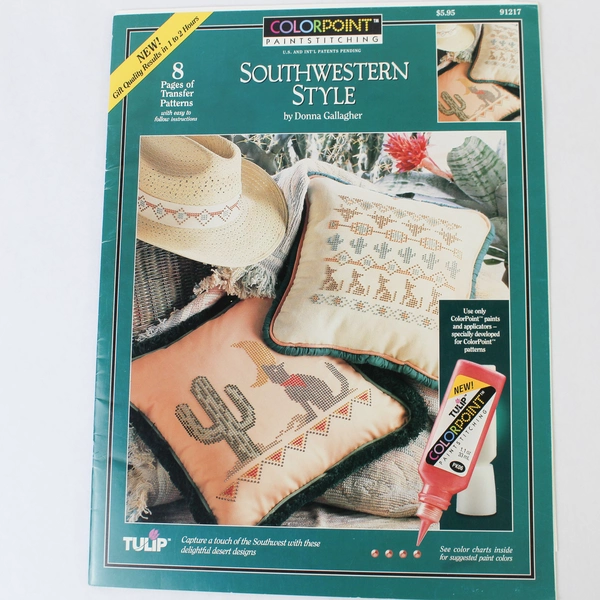 Lot of 2 Western Styling Pattern Books Colorpoint Paintstitching
