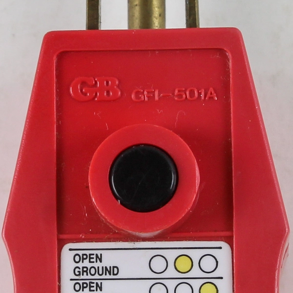GB GFI-501A GFI Receptacle Tester Red Three Prong Gardner Bender