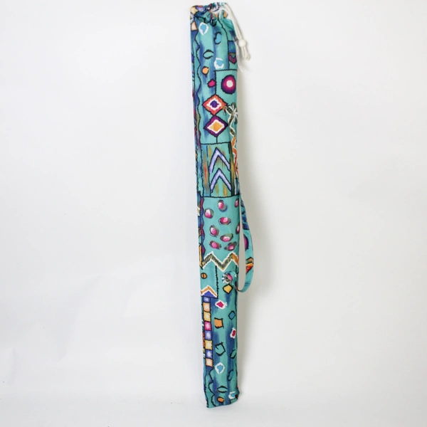 Unbranded Unused 90s Patterned Beach Umbrella 6.5' with Compact Carry Bag
