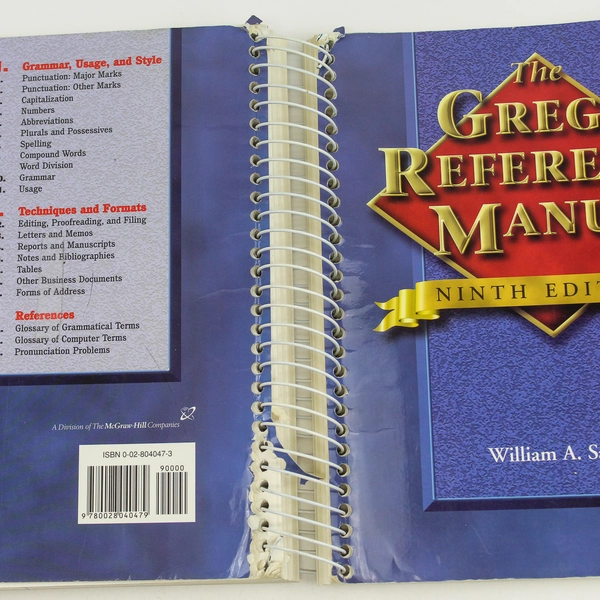 The Gregg Reference Manual 9th Edition by William A. Sabin Pre-Owned