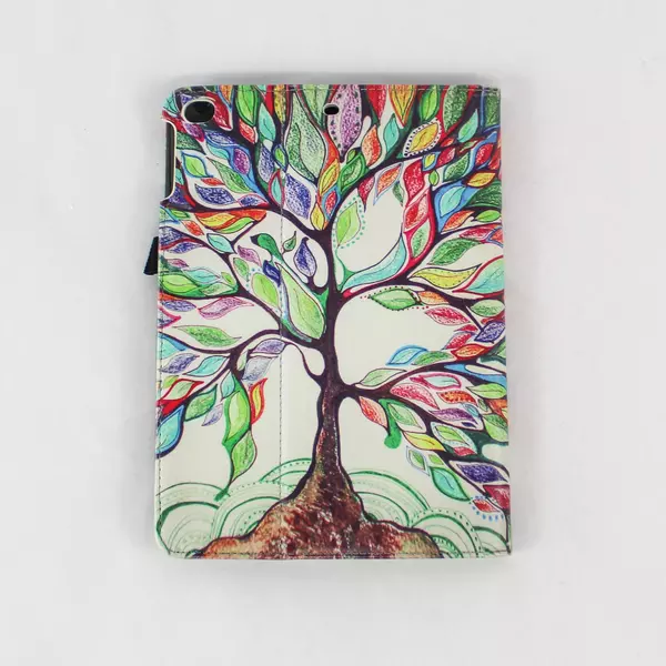 Fintie Case Cover Tablet Protector Beige With Multicolored Tree And Leaves