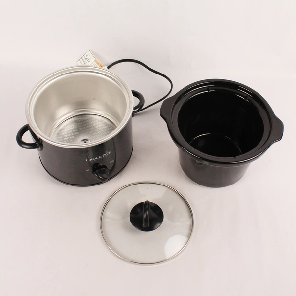 Crock Pot SCR200B Slow Cooker Black Stoneware 1.5 Quart Pre-Owned