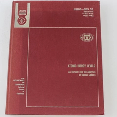 Atomic Energy Levels Vol 3 by Charlotte E Moore 1971 US Dept of Commerce