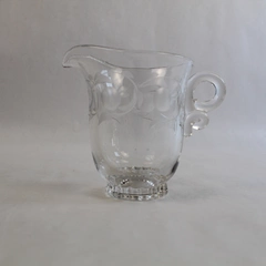 Heisey Lariat Moonglo Creamer Pitcher Clear Glass Pre-owned with Chips