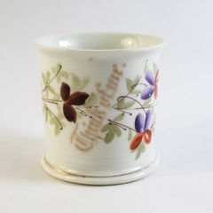 Vintage Ceramic Think of Me Mug with Flowers Gold Trim Coffee Cup