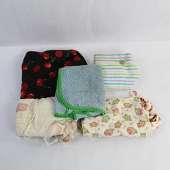 Lot of 5 Vintage Women's Aprons for Crafting Striped Floral Flaws