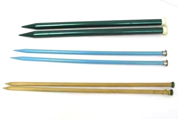 Lot of 3 Sets Knitting Needles Boye 19 Bates 14" Unbranded 13 Wood and Metal