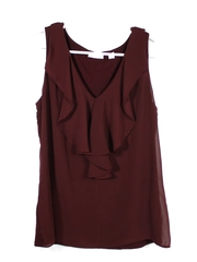 New York & Company Stretch Top Shirt Women's Size Medium Plum Purple Sleeveless