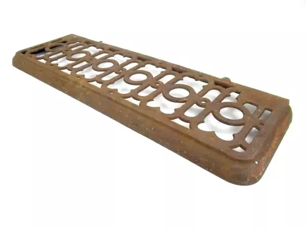 Antique Ornate Cast Iron Stove Grate Salvage Rustic