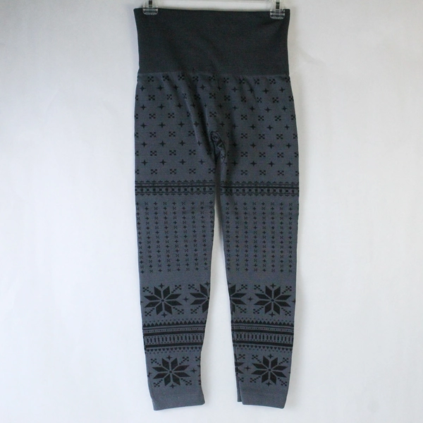 Connection 18 Leggings Women's L/XL Gray Pattern