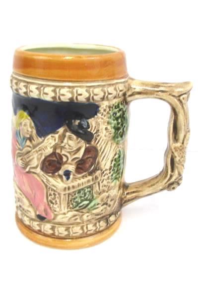 Lot of 2 Collectible Beer Steins Mexico Culture Breweriana Bar Ware