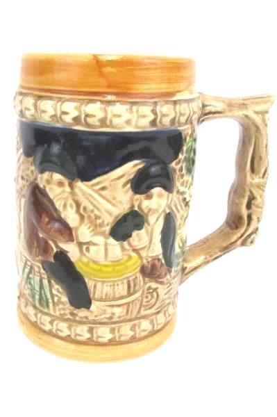 Lot of 2 Collectible Beer Steins Mexico Culture Breweriana Bar Ware